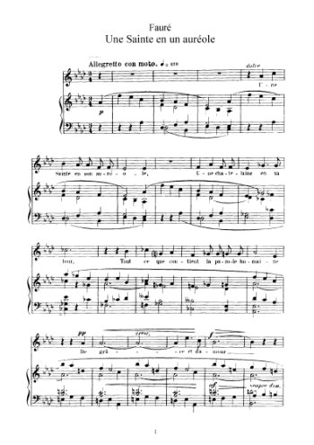 Gabriel Fauré - Une sainte en son auréole et autres